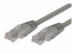 Cat.6 RJ45 UTP měděný patch cord kabel, 0,5m. šedá