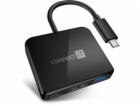 CONNECT IT USB-C hub, 3v1 (USB-C,USB-A,HDMI), externí, ČERNÝ