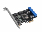 Karta PCI Express USB 3.0 2x port PIN