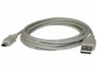 Kabel USB Logo USB-A - miniUSB 3 m Szary (10223)