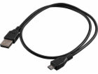 Akyga kabel USB A/Micro-B 0.6m/černá