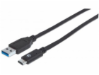 Manhattan USB-A – USB-C kabel USB 1 m černý (353373)