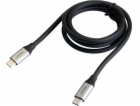 USB Unitek USB-C na USB-C kabel stříbrný (C14091ABK)