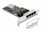 DeLOCK PCIe x4 až 4 x RJ45 Gbit, LAN adaptér