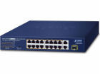 Planet FGSD-1821P PoE switch, 16x100M + 1xGb/SFP, extend ...