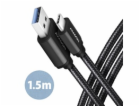 AXAGON BUCM3-AM15AB, SPEED kabel USB-C <-> USB-A, 1.5m, U...