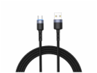 Tellur Data Cable USB to Type-C LED Nylon Braided 1.2m Black