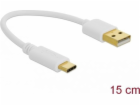 Delock Nabíjecí kabel USB Typu-A na USB Type-C, délky 15 cm