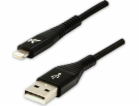 USB kabel Logo USB-A - Lightning 1 m černý