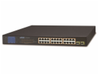 Planet GSW-2620VHP PoE switch, 24x1Gb + 2xSFP 1Gb, LCD, V...