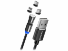 Colorway Nabíjecí Kabel 3v1 Lightning+MicroUSB+USB-C/ Mag...