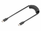 DIGITUS Kabel USB typu C na USB typ C Pružinový TPU USB 2...