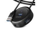 AXAGON HUE-P1AL, 4x USB 3.2 Gen 1 ROUND hub, micro USB na...