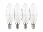 Philips LED Lamp E14 4-pack candle     40W 2700K