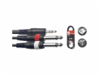 Stagg SYC1/MPS2P E, kabel mini stereo JACK/2x JACK, 1m