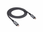 Akyga Kabel USB-C/USB-C 4.0, 240W 40Gbps, šedá 1m