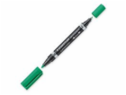 Staedtler Lumocolor Duo - Green - Fine/ Round Time - Čern...