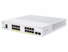 Cisco switch CBS250-16P-2G (16xGbE,2xSFP,16xPoE+,120W,fan...