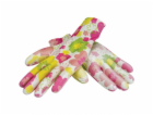 Dedra Dámské PU pracovní rukavice, mix barev S (BH1008R07)