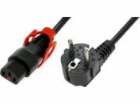 MicroConnect IEC LOCK+ C13 - R/A napájecí kabel SCHUKO, 2...