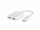 Belkin RockStar USB-C Audio- and Charge Adapter, white F7...