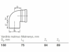 Venkovní kanalizační koleno Wavin, O 160 mm, 88,5°