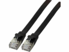 EFB RJ45 U/FTP plochý kabel, kat. 6A, PVC, 2 m, černý