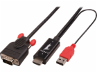 Lindy HDMI kabel – D-Sub (VGA) + USB-A 2m černý (41456)