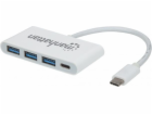 Manhattan USB HUB 1x USB-C + 3x USB-A 3.0 (163552)