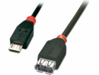 Lindy microUSB - USB-A USB kabel 0,5 m černý (31935)