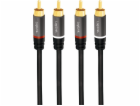 LogiLink RCA (Cinch) x2 - RCA (Cinch) x2 kabel 10m černý ...