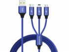 Somostel USB kabel USB-A - USB-C + microUSB + Lightning 1...