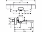 Koupelnová baterie Hansgrohe Ecostat E 15774000, chrom