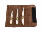 Kirschen Set of carving knives Velourleather bag