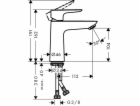 Baterie umyvadlová Hansgrohe Talis E 110 71710140, bronz.