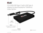 Club3D Video rozbočovač MST USB-C (USB-A adaptér) na 2xDP...