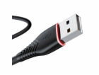 Kabel USB na USB-C VFAN Anti-Break X01, 3A, 1m (černý)