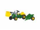 Traktor Rollytoys John Deere s přívěsem 023110