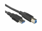 Kabel USB 3.0 Super-speed 5Gbps A-B, 9pin, 0,5m