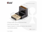 Club3D Adaptér DisplayPort na DisplayPort 1.4, 4K120Hz, 8...