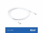 Club3D Kabel USB-C 4.0, 20Gbps, 4K60Hz, PD 240W, 2m, bílá