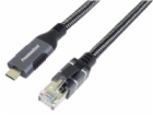 PremiumCord Ethernetový kabel USB-C na LAN RJ45 10/100/10...