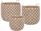 Úložné koše Atmosphera Bamboo MACRAME, 3 kusy