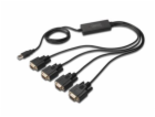 DIGITUS USB 2.0 to 4xRS232 Cable USB to Serial Adapter,  ...