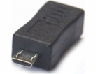 USB adaptér microUSB - miniUSB černý (7608)