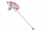 Hobby horse unicorn se zvukem a kolečky Nia Baby Mix white