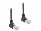 Patch kabel RJ-45 Cat.6a S/FTP, Slim 90° úhlový