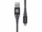 Swissten datový kabelkevlar usb / lightning 1,5 m antracit