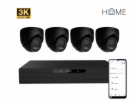 N85P4 HOME NVR PoE recorder + 4x black camera, 3K+ (5 MPx...