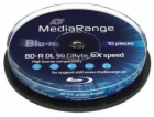 MEDIARANGE BD-R BLU-RAY 50GB 6x Dual Layer spindl 10ks